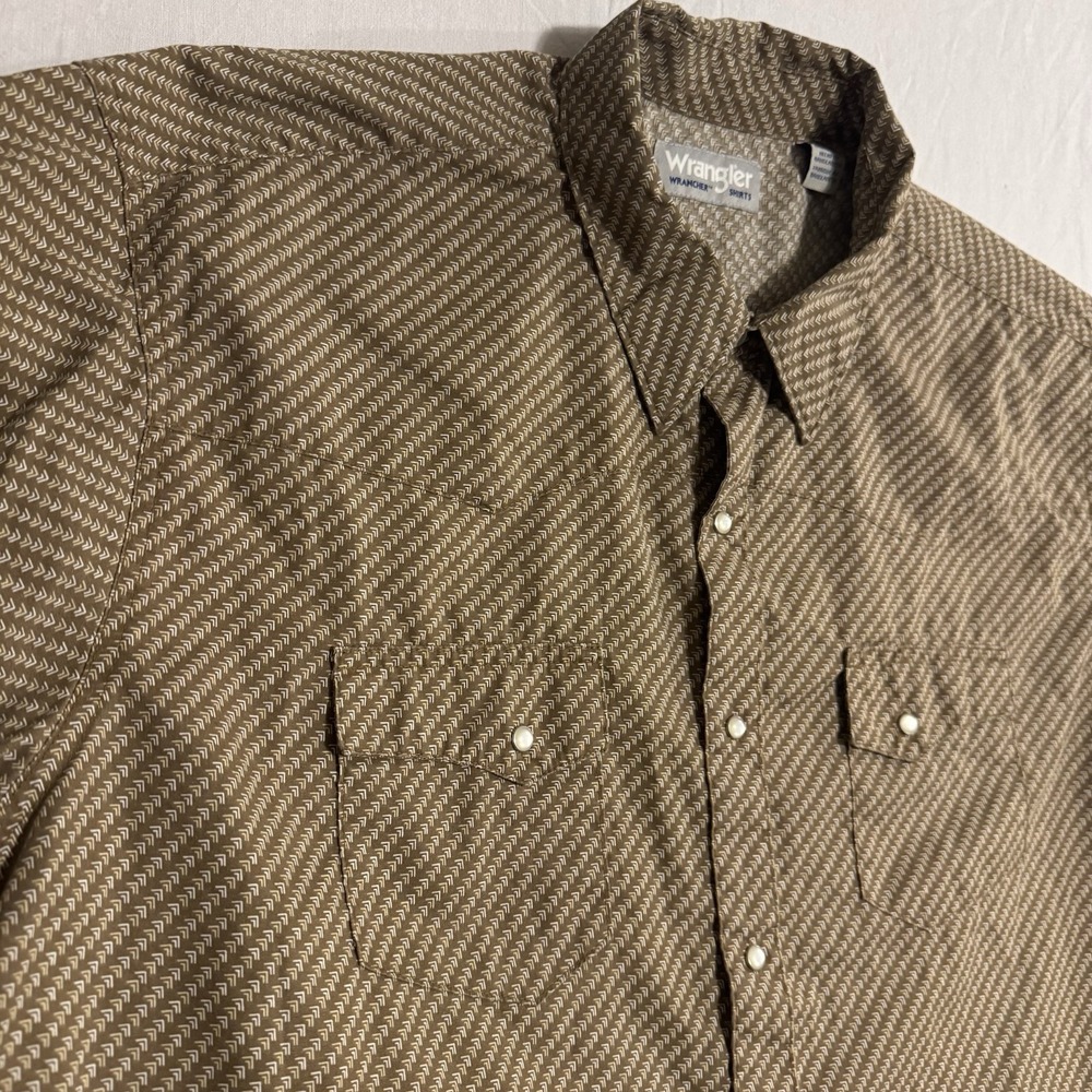 Wrangler Wrancher Men's Pearl Snap Shirt Western Size 2X XXL Rodeo Tagless - Picture 7 of 8